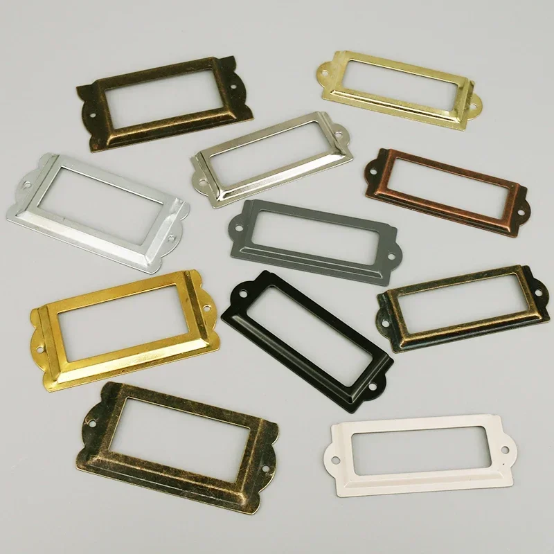 Furniture Hardware Names - 20 stuks antieke metalen naamplaatjeshouder, geschikt