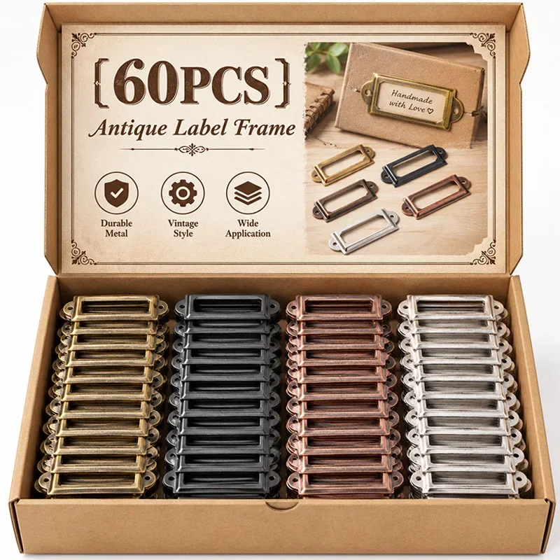 Metalen vintage label met hand - Furniture Hardware Names recensie en prijs